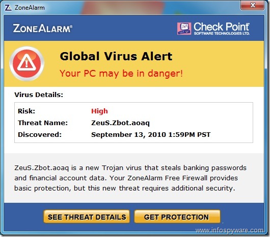 ZoneAlarm Zeus Zbot