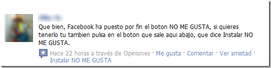 Botón ‘No me gusta’ en Facebook Botón ‘No me gusta’ en Facebook