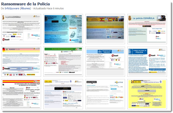 Recolección de las imágenes del “Virus de la Policía” en todo el mundo. Recolección de las imágenes del “Virus de la Policía” en todo el mundo.